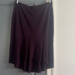 Ann Taylor Deep Purple High-Low Skirt